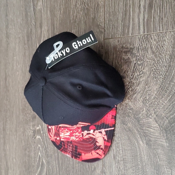 Tokyo Ghoul Anime Logo Sublimated Flat Brim Baseball Cap Snapback Hat - Picture 4 of 7